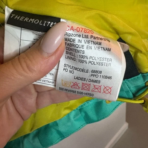 Trilogy Green Checkered Ski/Snowboard coat - Size S - Picture 16 of 17